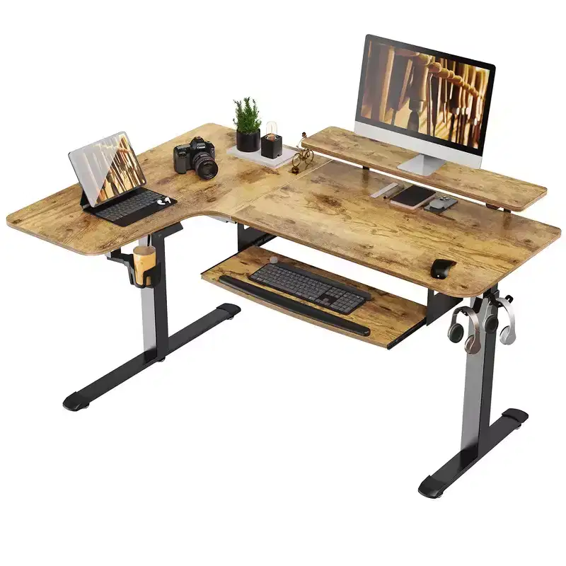 EUREKA ERGONOMIC 60x23 L Shaped Standing Desk with Accessories Set