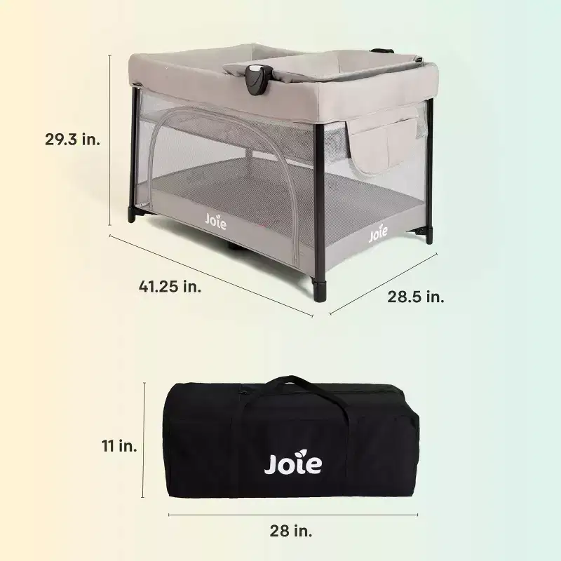 Joie Sesame LX One-Hand Fold Playard with Bassinet & Folding Changer