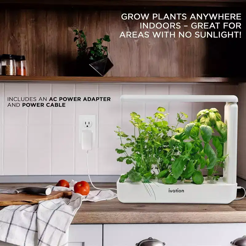 Ivation Replacement Hydroponic Nutrients A&B for 12-Pod Indoor Garden Kit with Fixed LED Light.