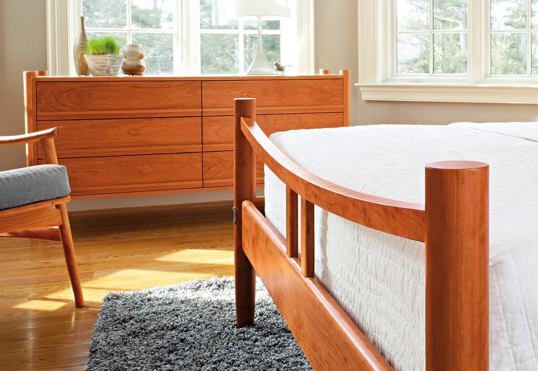 Dresser - Horizontal - From its tapered legs and exposed end grain to its elliptical drawer pulls, the is confident in