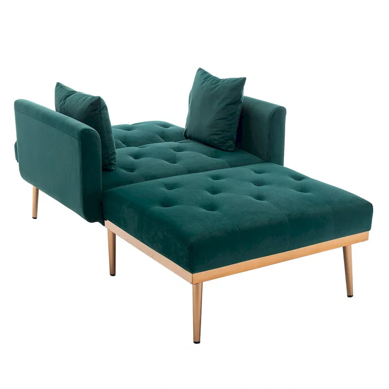 Barrel Accent Chair with Foam Padding and Velvet Upholstery