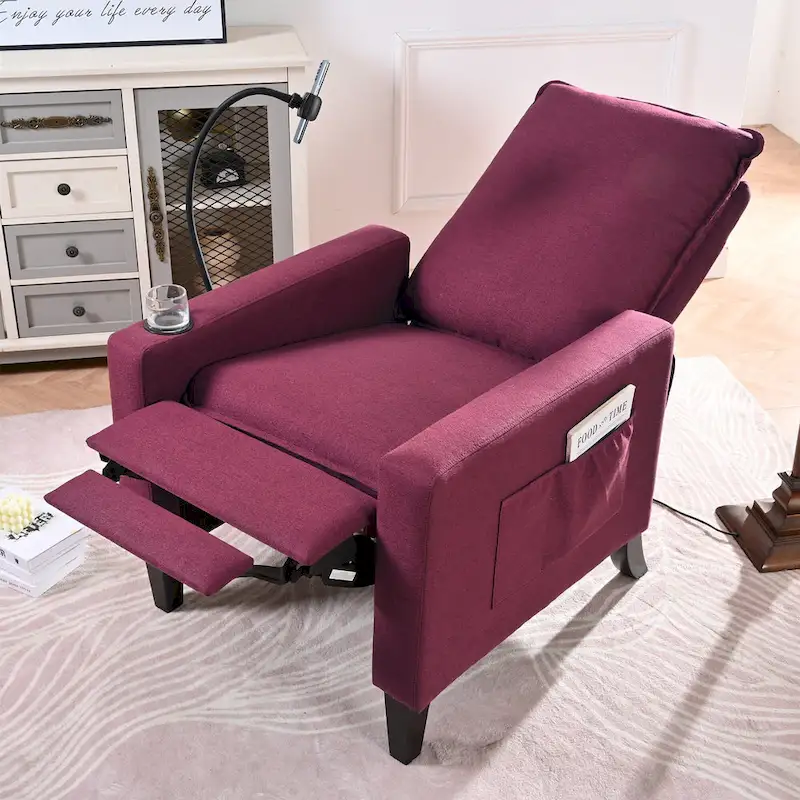 Adjustable Recliner Sofa with Cup Holder and Storage Pocket