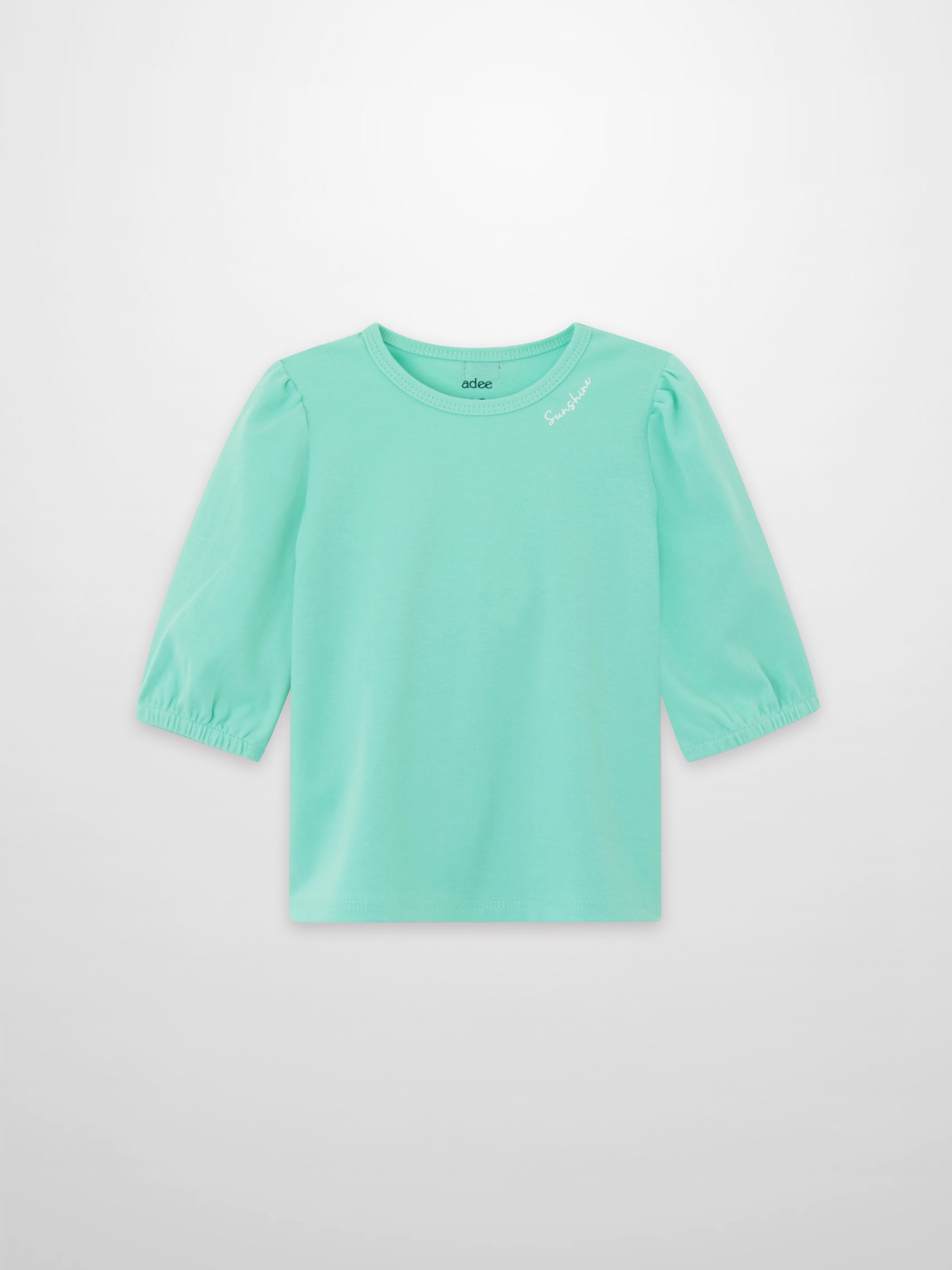 3/4 Puff Sleeve T-Shirt - Mint Green