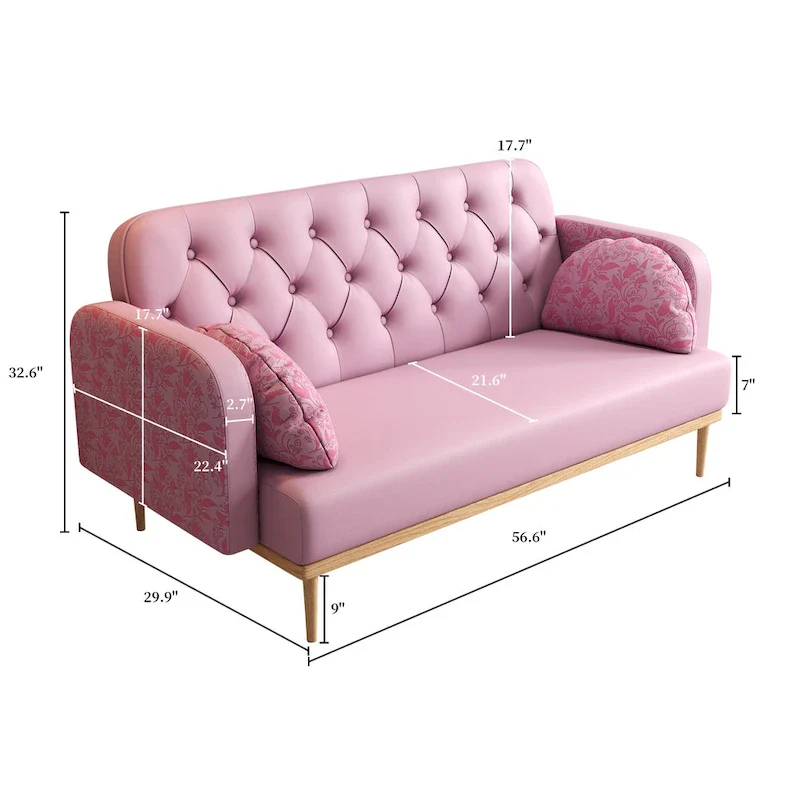 Loveseat sofa with tulip pattern