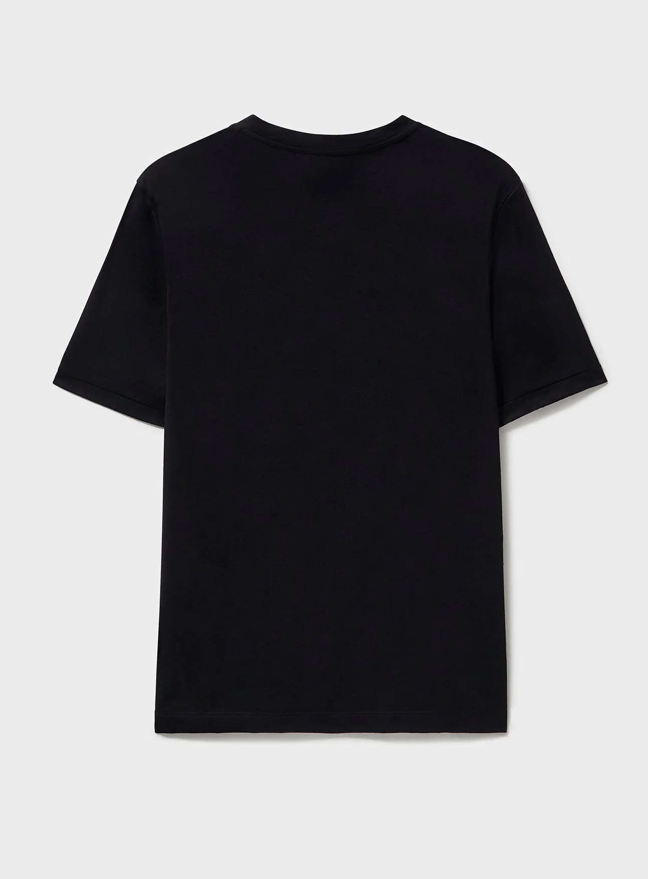 Merino Wool Jersey Stretch Black T-Shirt