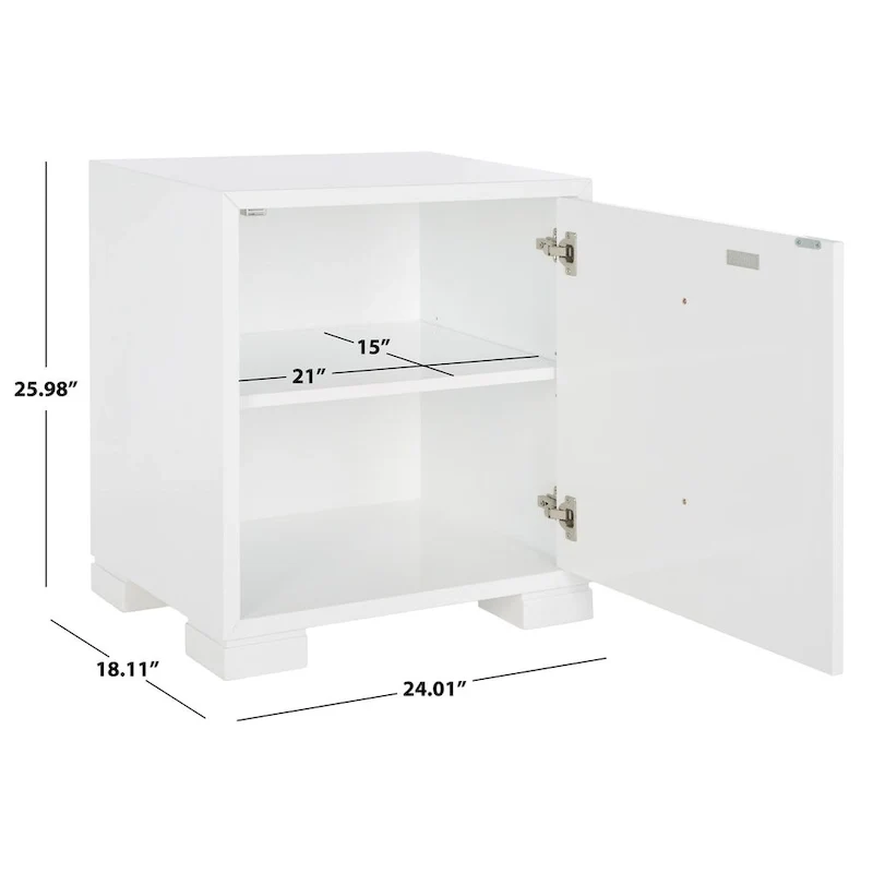 White and Gold Lacquer Chest - 24 W x 18 D x 26 H