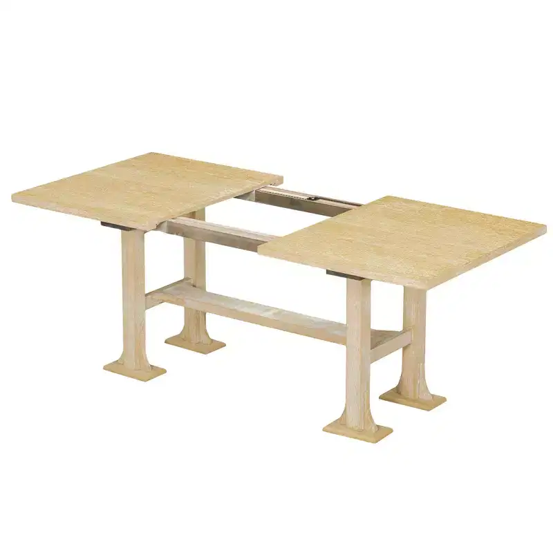 6 Pieces Dining Table Set with Bench for 6, Kitchen Table Set with Storage Drawer and 4 Upholstered Dining Chairs