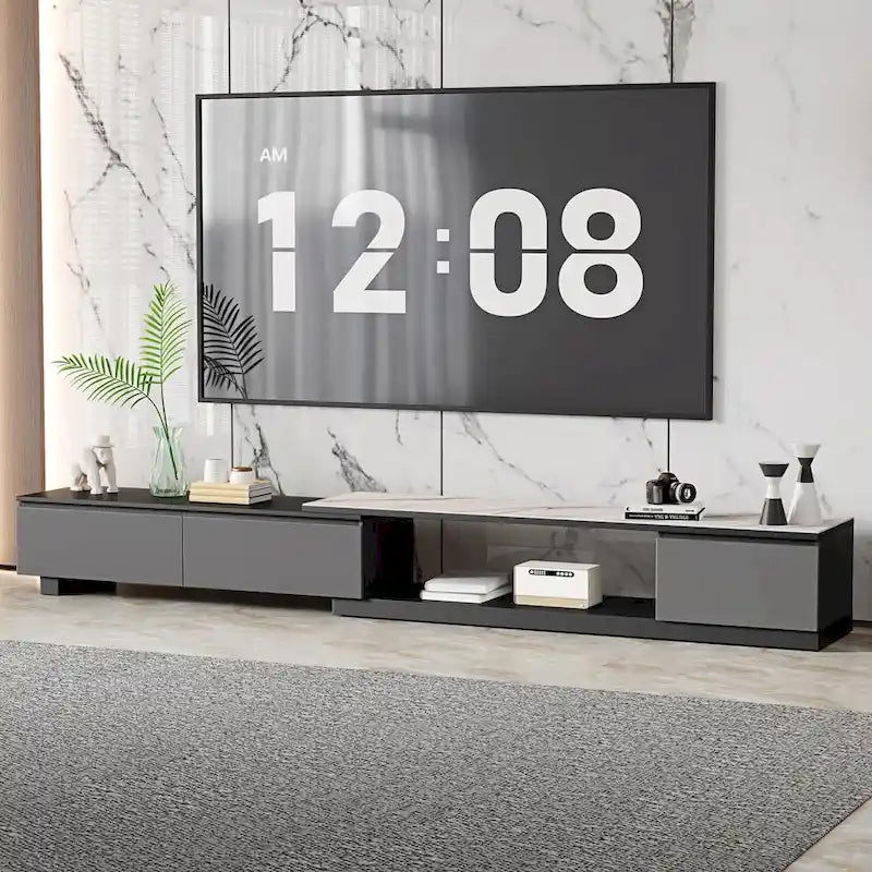 Extendable TV Stand Media Console With 3 Drawers - 75