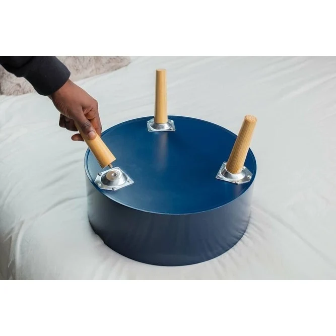 Tray Top End Table with 3 Hidden Storage Bins