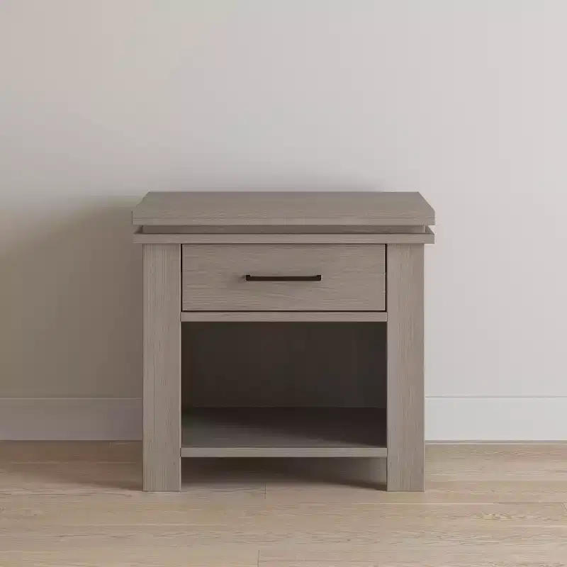Child Craft Denman Nightstand with Drawer for Nursery or Bedroom, Large Storage Drawer, Made of Sturdy Pinewood, Non-Toxic, Baby Safe Finish
