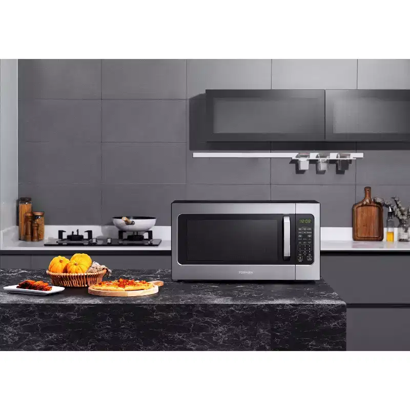 Toshiba 2.2 Cu. Ft. 1200-Watt Countertop Microwave Oven with Smart Sensor and Eco Mode (Stainless Steel)