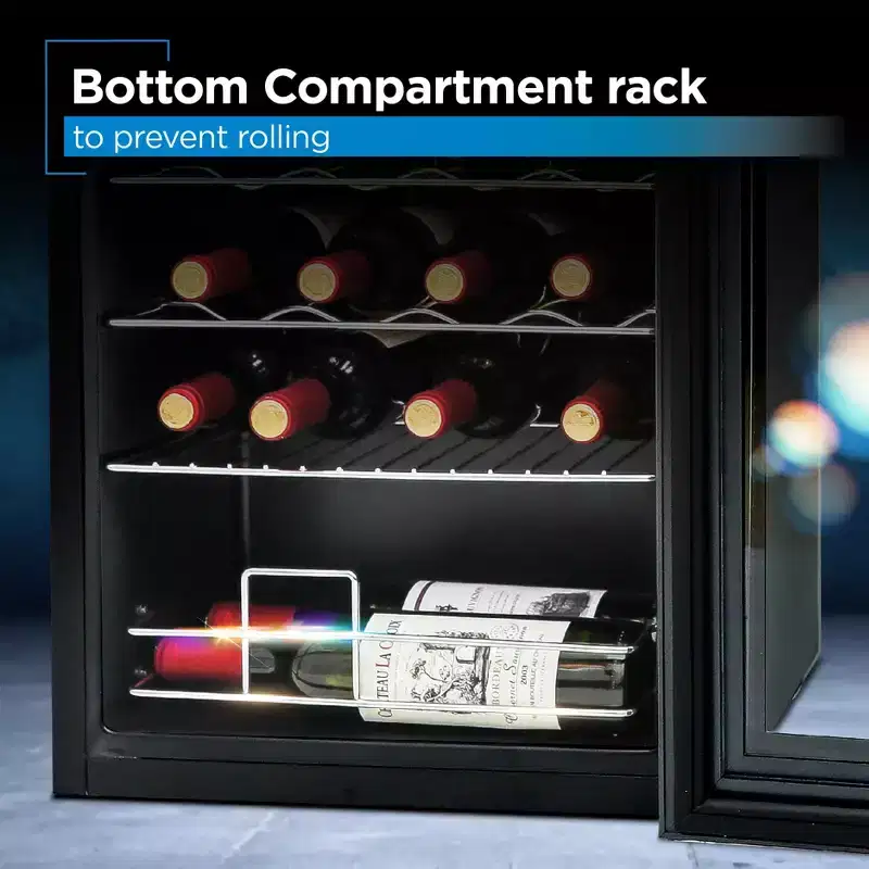 BLACK+DECKER Wine Cellar with LED Display, Black