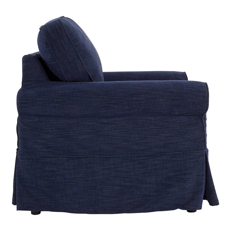 Arm Chair with Removable Washable Slip Cover – Solid Wood Frame, 3 Colors