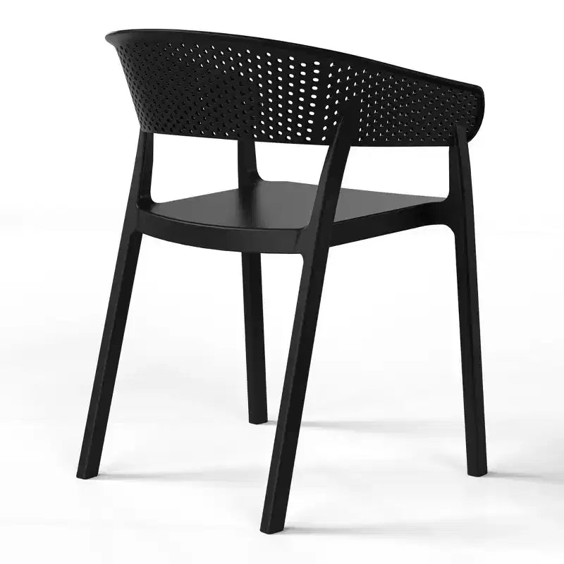 WestinTrends Playa 5-Piece Outdoor Resin Square Patio Dining Table Set with Stackable Patio Dining Chairs