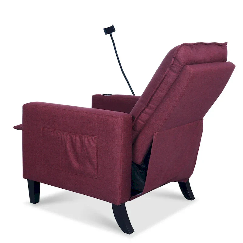 Adjustable Recliner Sofa with Cup Holder and Storage Pocket