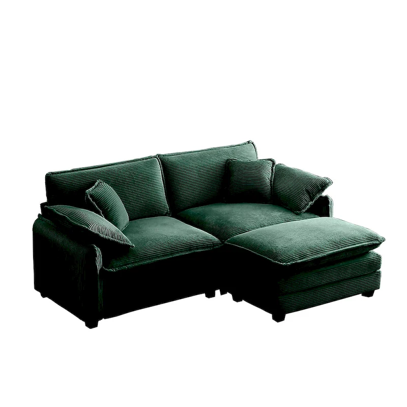 DIY Customization Corduroy Upholstered Armless Modular Sectional Sofa