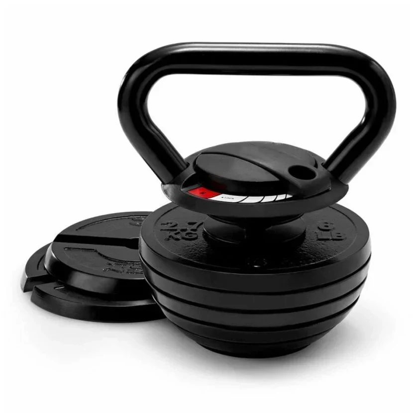 7 in 1 Adjustable Kettlebell Weight Set ¨C 3.4kg to 18kg, Quick Lock System, Ergonomic Handle, Compact Strength Training Gear for Home Gym Workouts