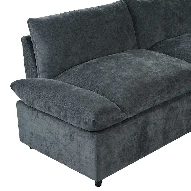 Christopher Knight Home - Harper 115 Modular Upholstery Sectional Sofa with Plush Cushions and Hidden Storage Compartments