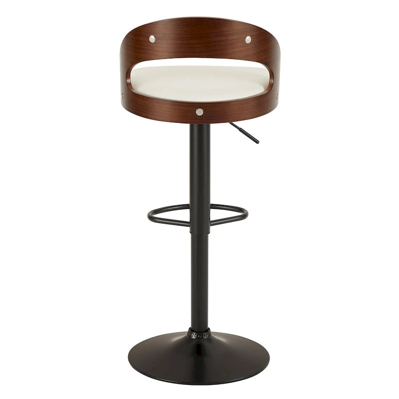 Javlergo Bar Stools Set of 2, Modern Adjustable Swivel Kitchen Bar Chair with Footrest