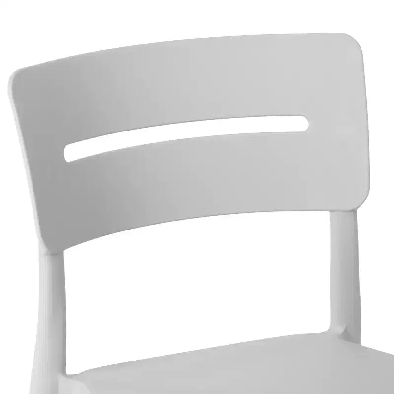 WestinTrends Playa Modern 5-Piece Resin Round Patio Dining Table Set with Stackable Patio Dining Chairs