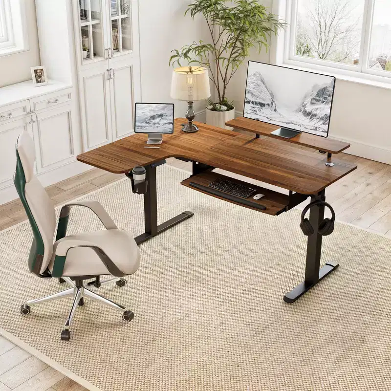 EUREKA ERGONOMIC 60x23 L Shaped Standing Desk with Accessories Set