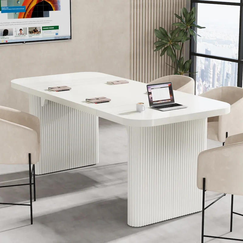 63 Computer Desk for Home Office, Simple Rectangular Writing Table for Study Room Bedroom