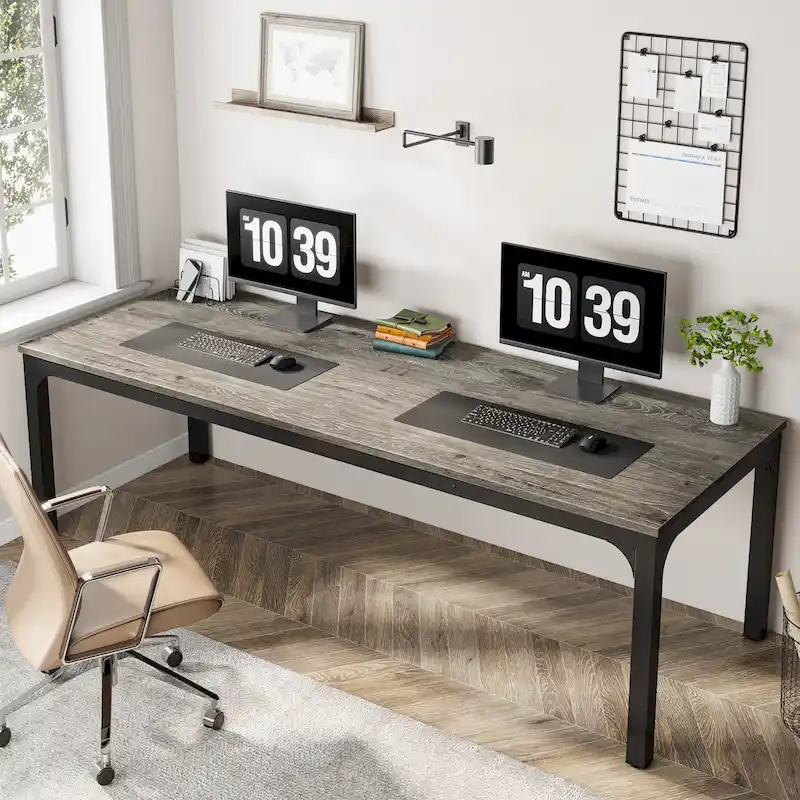 78.74 inch Extra Long 2 Person Double Computer Desk for Home Office