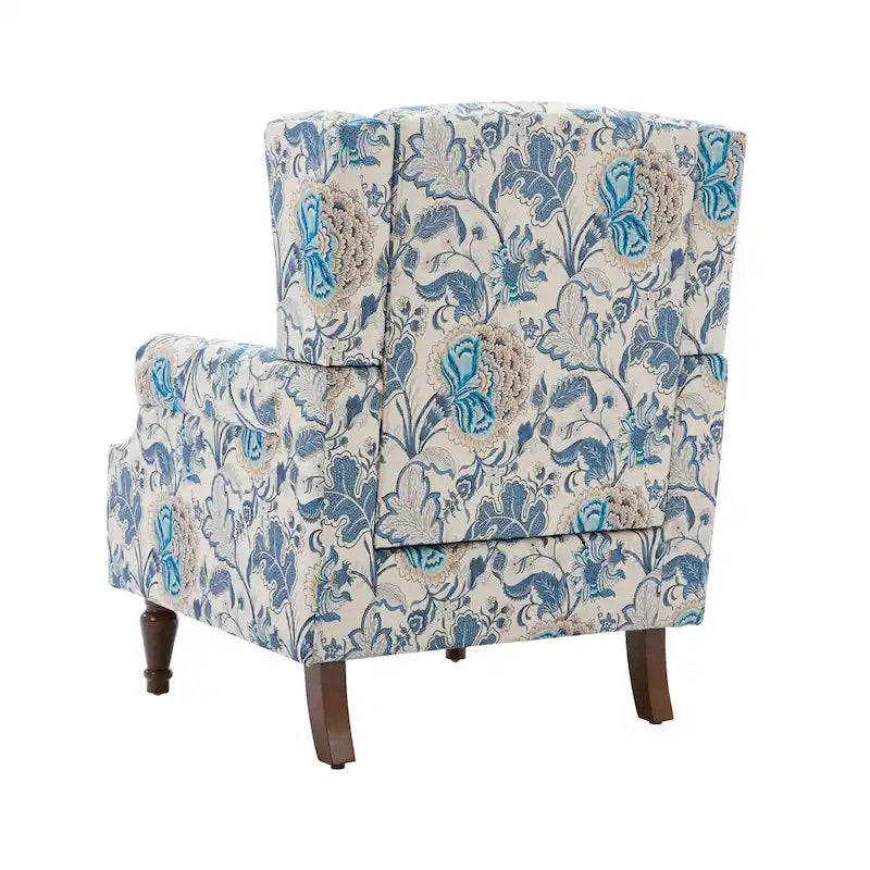 Patterned Upholstered Accent Chair for Living Room