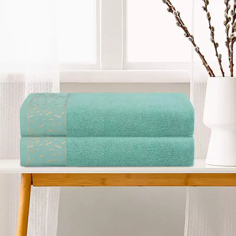Unique Bargains Highly Absorbent Soft and Durable Bath Towels 28 x 56 2 Pcs