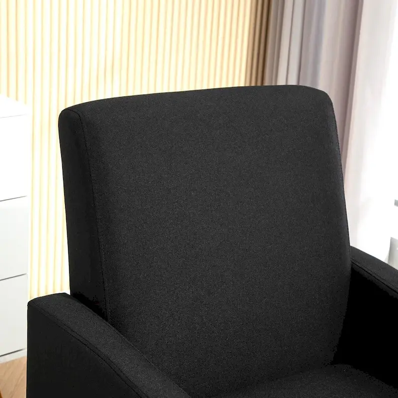 Accent Armchair with Solid Wood Frame and Padded Seat