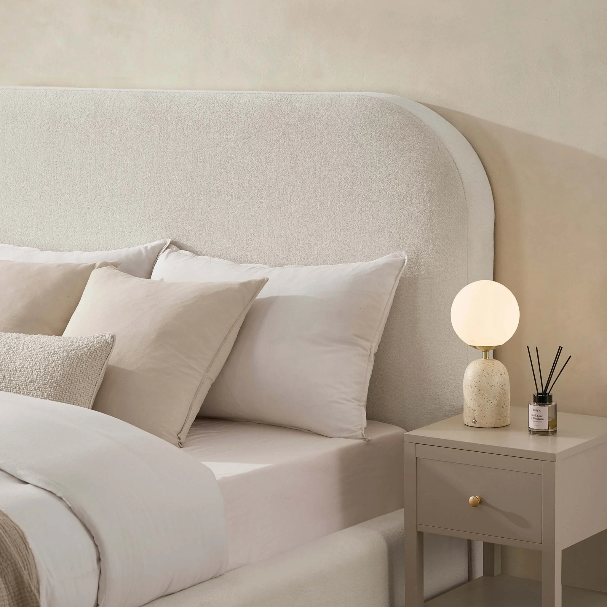 Storage Bed - Teddy Cream