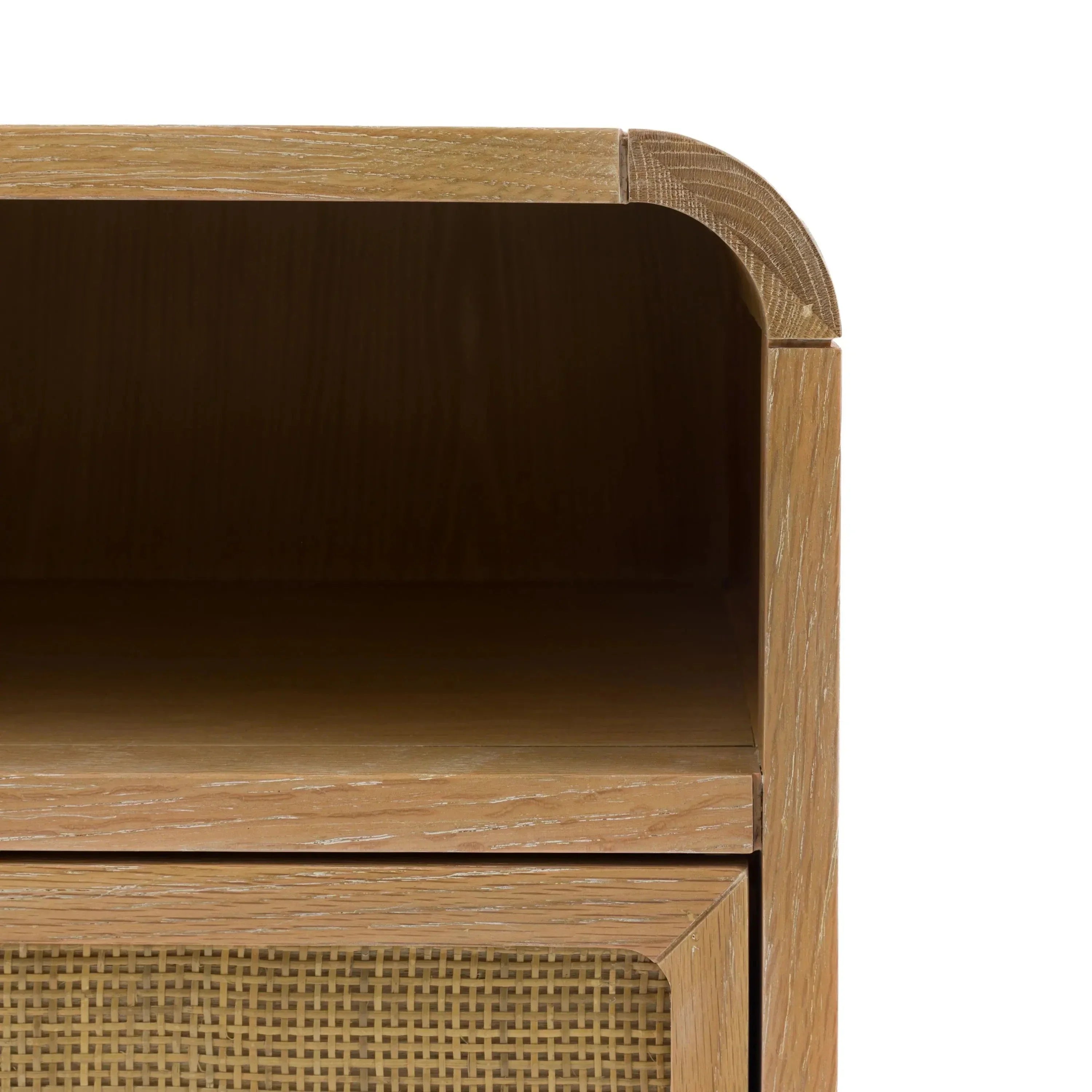 Natural Rattan 1 Drawer Bedside Table