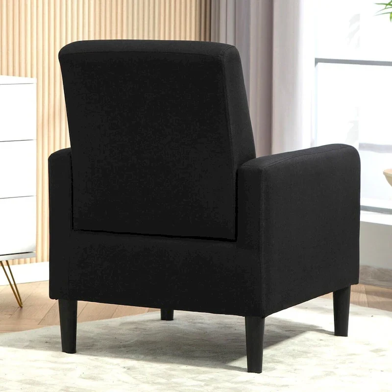 Accent Armchair with Solid Wood Frame and Padded Seat