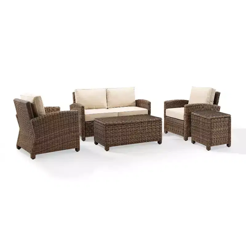 Bradenton 5pc Outdoor Wicker Conversation Set - Crosley
