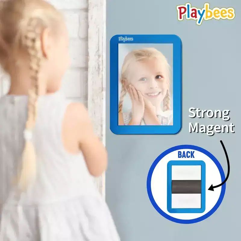Playbees Magnetic Mirror - Blue - 5 x 7