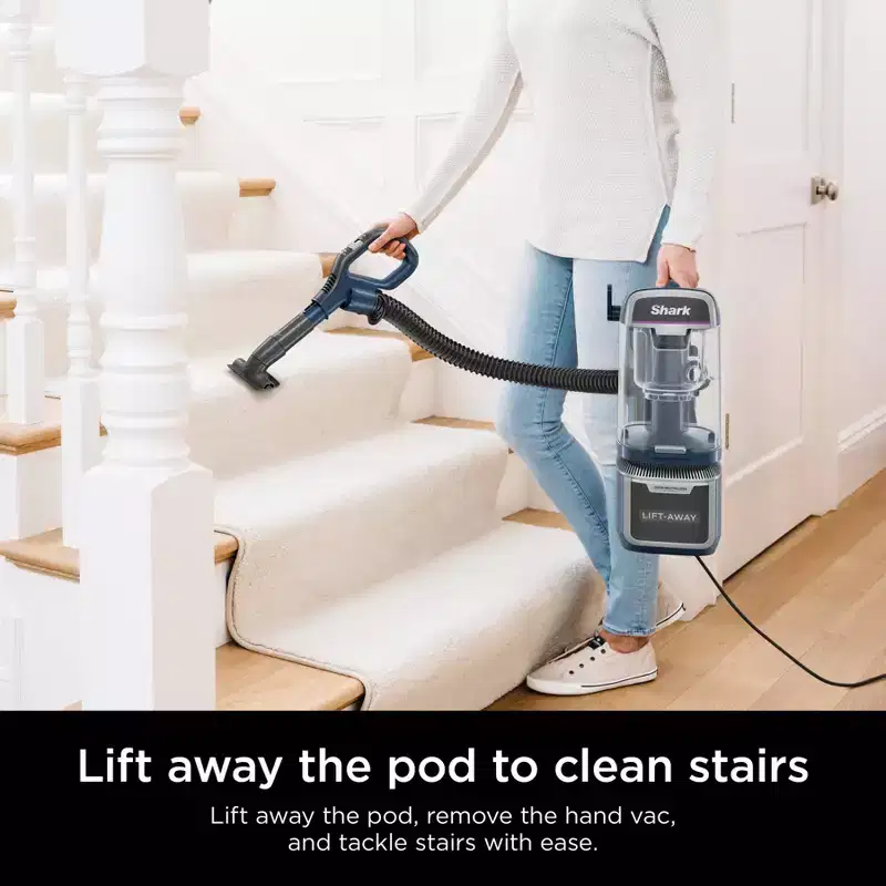 Shark Lift-Away with PowerFins HairPro and Odor Neutralizer Technology Upright Vacuum LA486 12" Cleaning Path