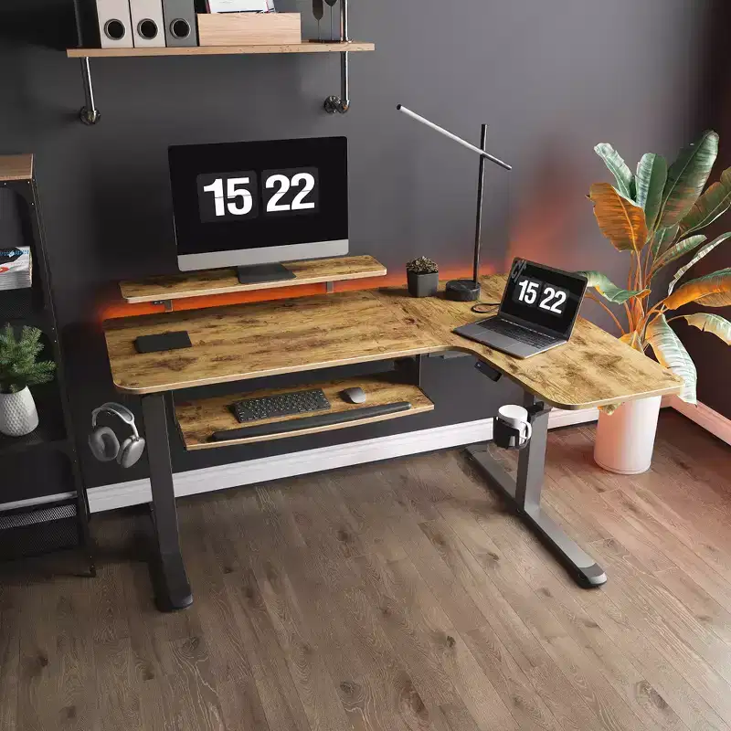 EUREKA ERGONOMIC 60x23 L Shaped Standing Desk with Accessories Set