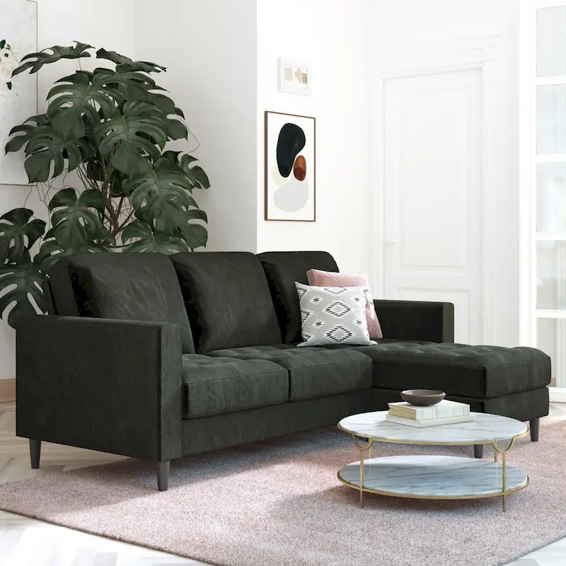 CosmoLiving by Cosmopolitan Strummer Reversible Sectional Sofa Couch