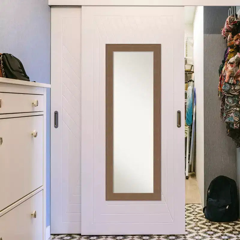 Non-Beveled Framed Full-Length Over-the-Door Mirror