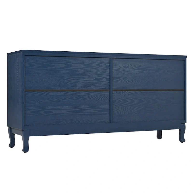 Elegant Sideboard with Arched Groove Design for Living Room