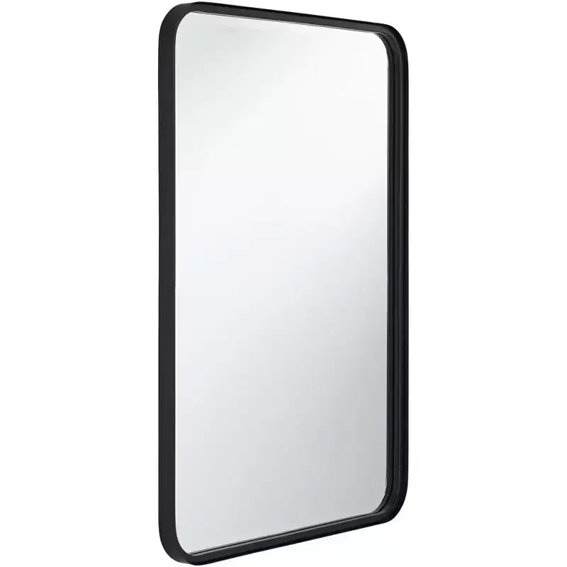 Uttermost Soren Black 24 x 34 Rounded Edge Rectangular Mirrors Set of 2