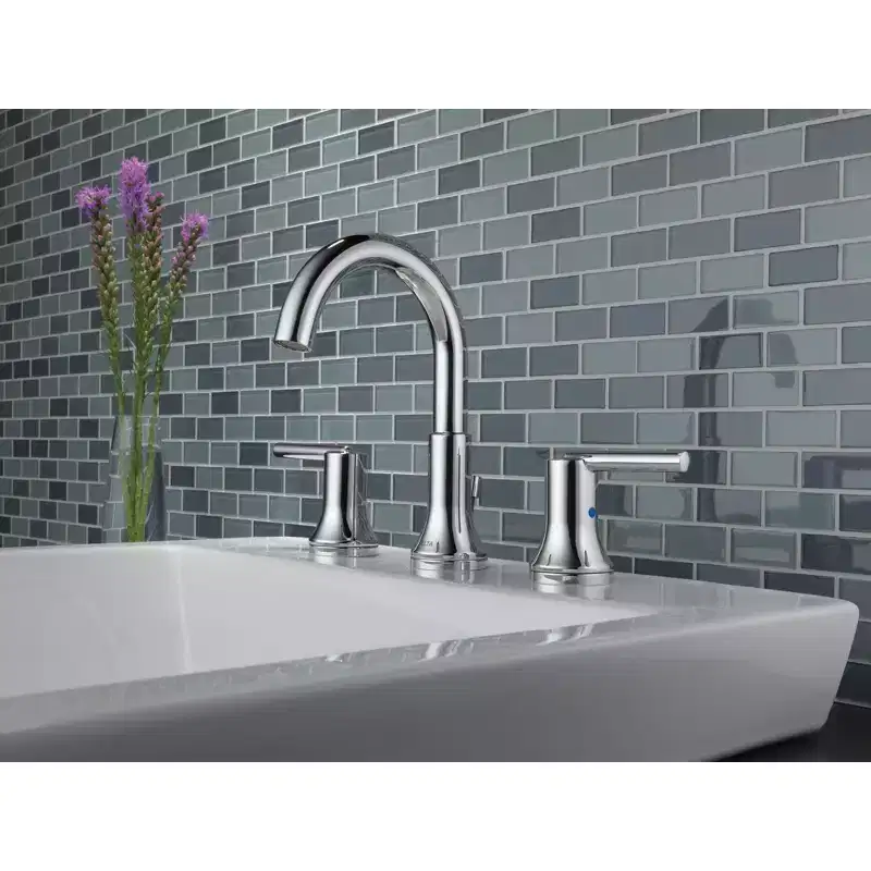 Delta Faucets Trinsic Two Handle Widespread Bathroom Faucet