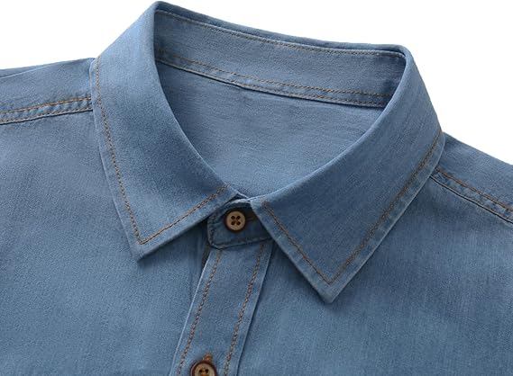 Men's Long Sleeve Denim Shirt �C Slim Fit Cotton Casual Button-Down