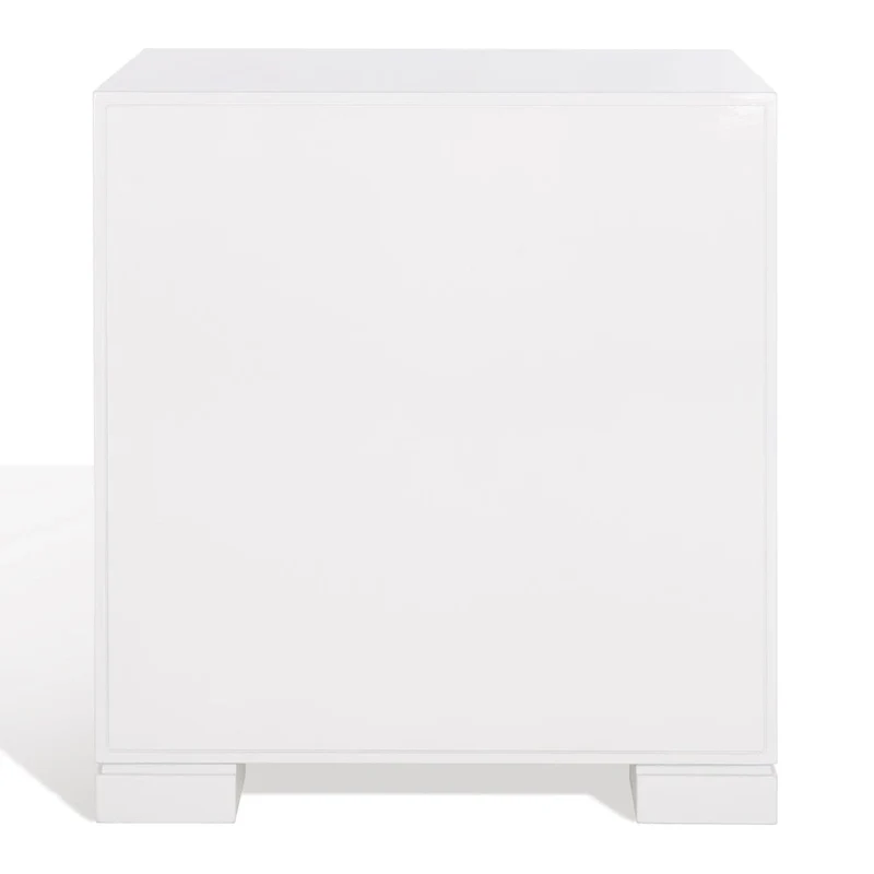 White and Gold Lacquer Chest - 24 W x 18 D x 26 H