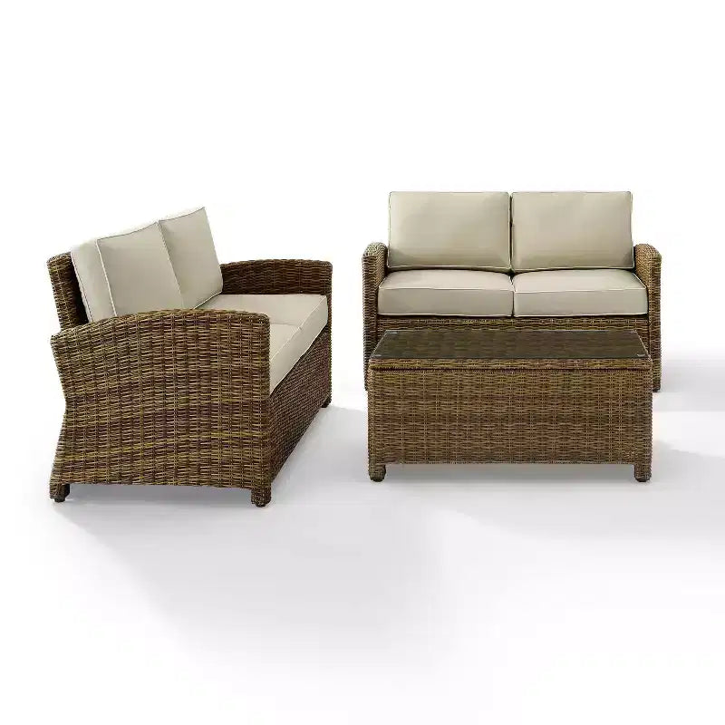 Bradenton 3pc Outdoor Wicker Seating Set - Crosley