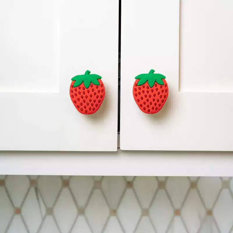 Knobz: Decorative Knob Covers - Strawberry - 12pk, Hardware Decorations