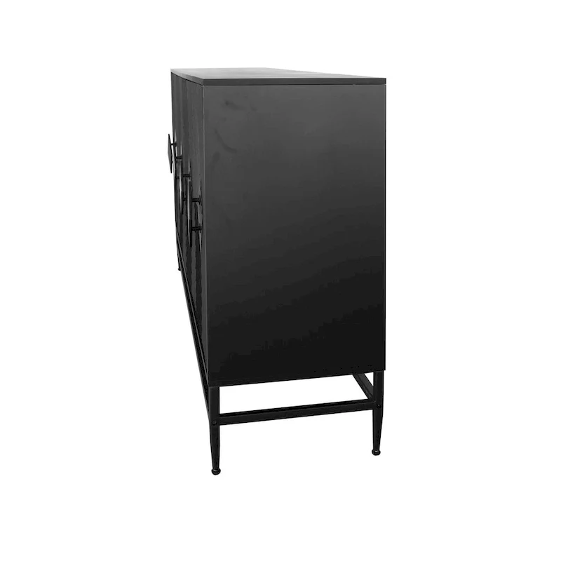 Accent Lacquered 4-Door Wooden Sideboard Buffet Server Cabinet