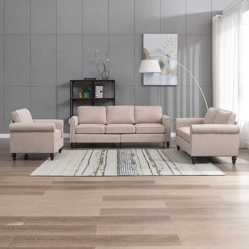 Mixoy Sectional Sleeper Sofa,Single Couch & Loveseat Couch &3 Seater Sofa, DIY Combination for Living Room