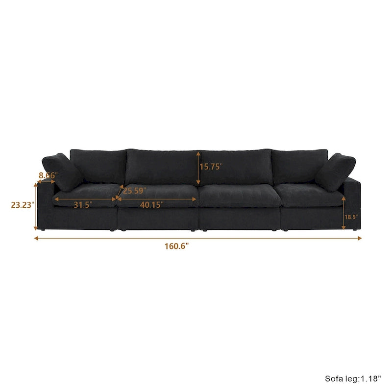 Modern Modular Convertible Sectional Sofa Couch for Living Room