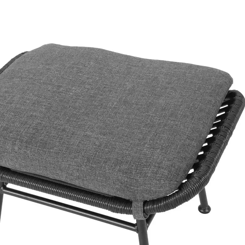 Christopher Knight Home Bechtel Outdoor Wicker and Tempered Glass 5 Piece Chat Set with Ottomans